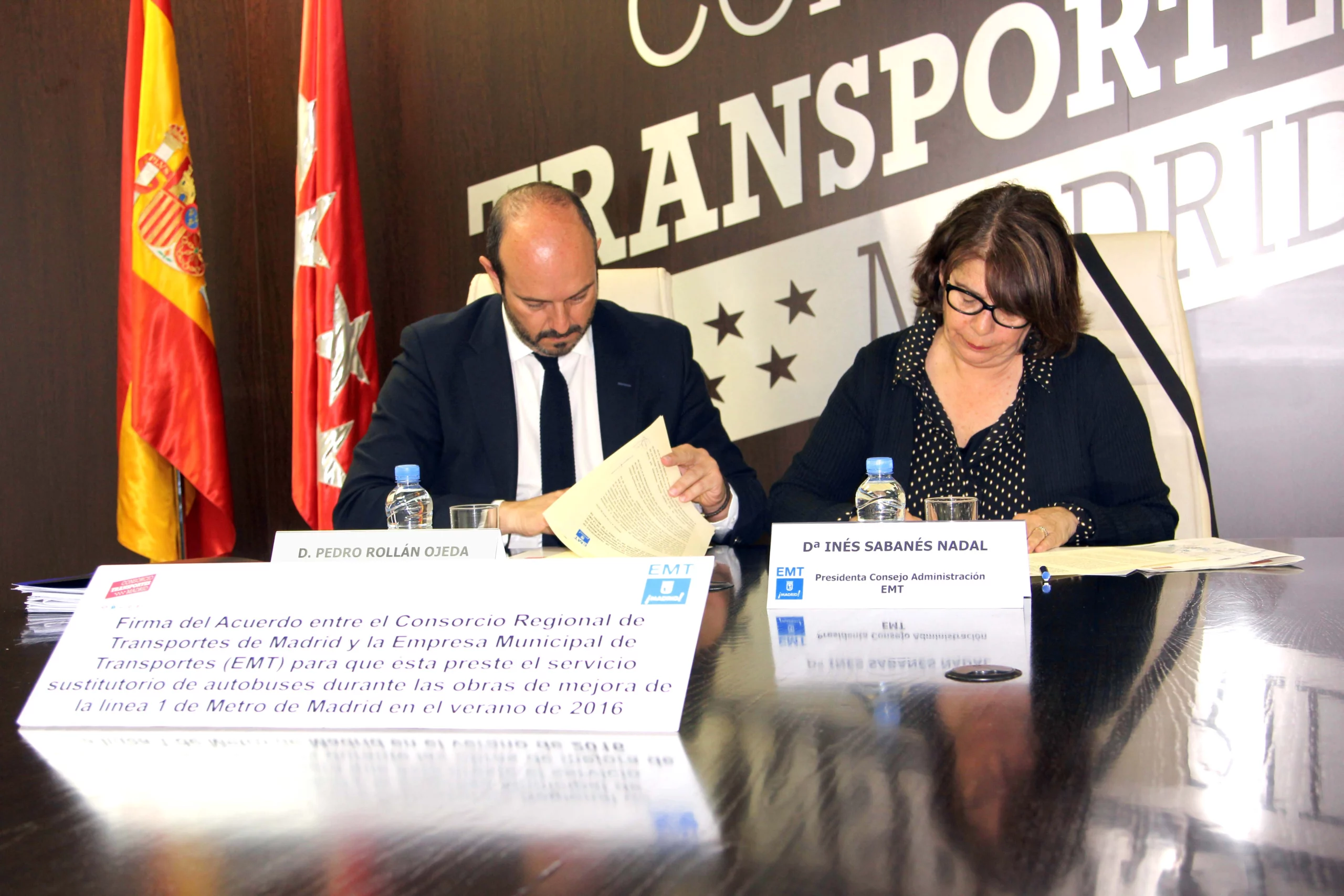 Pedro Rollán e Inés Sabanés (Foto: Ayuntamiento de Madrid)