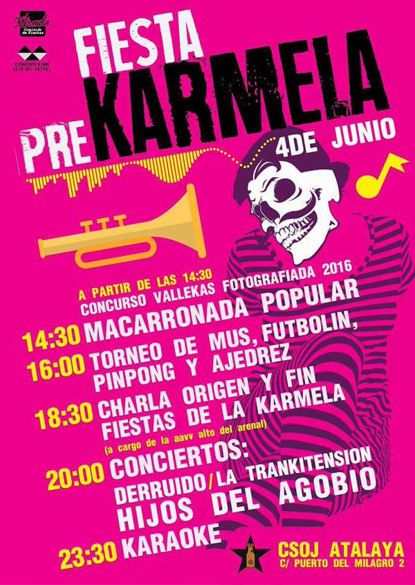 Cartel de la Fiesta de la Pre-Karmela