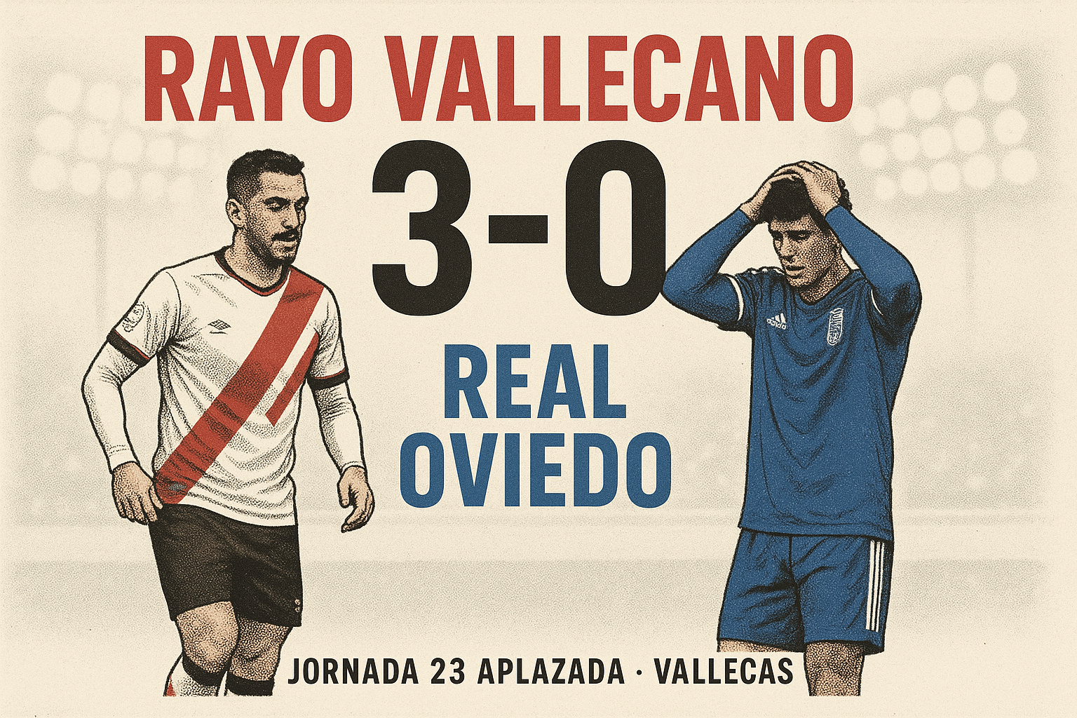 Match card Rayo Vallecano 3-0 Real Oviedo