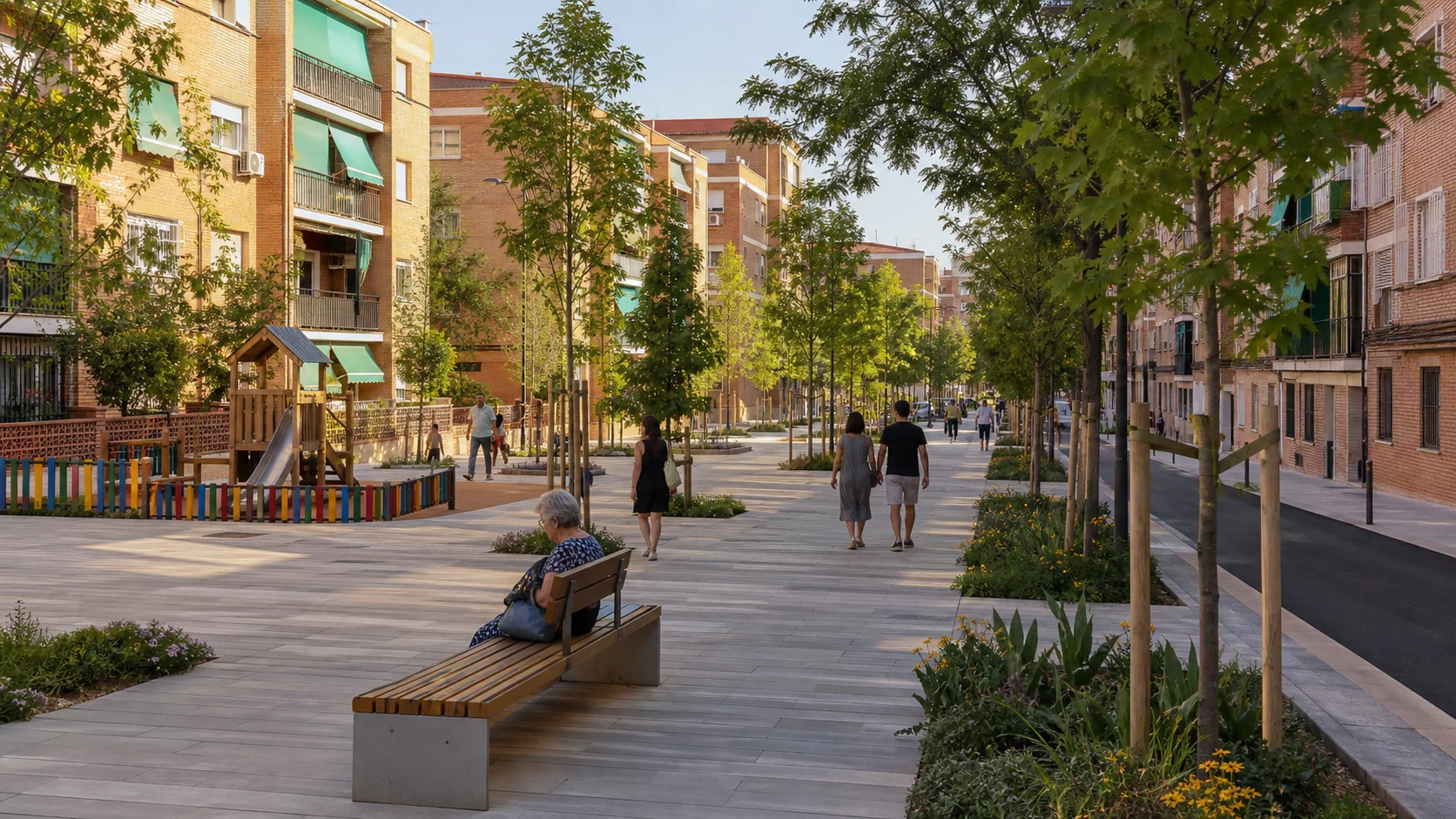 Recreación de una reforma urbana en un entorno residencial de Entrevías