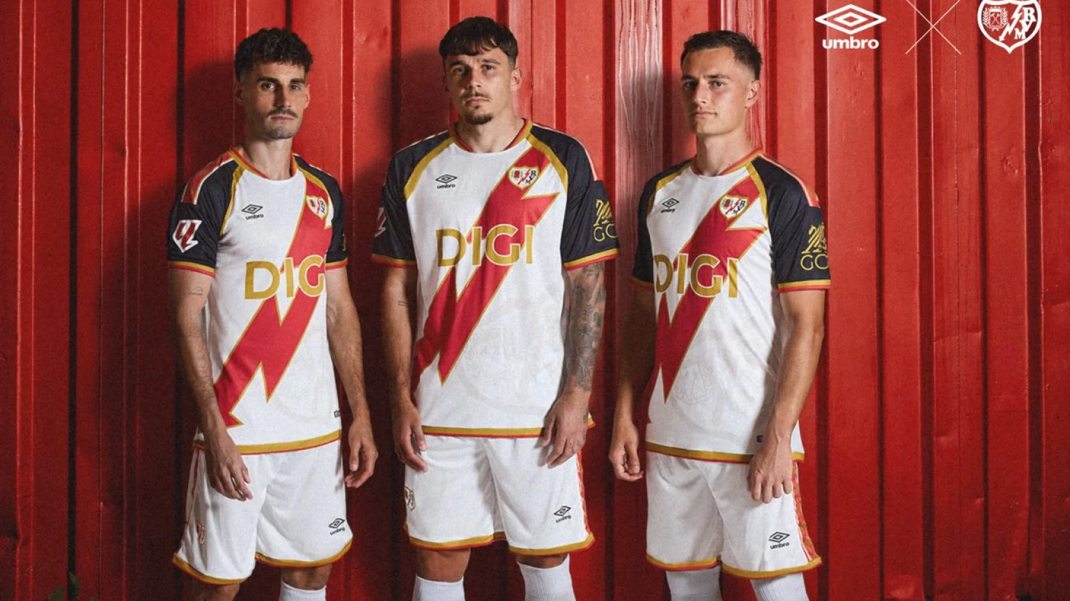 Primera equipación del Rayo Vallecano para la temporada 2026-2027