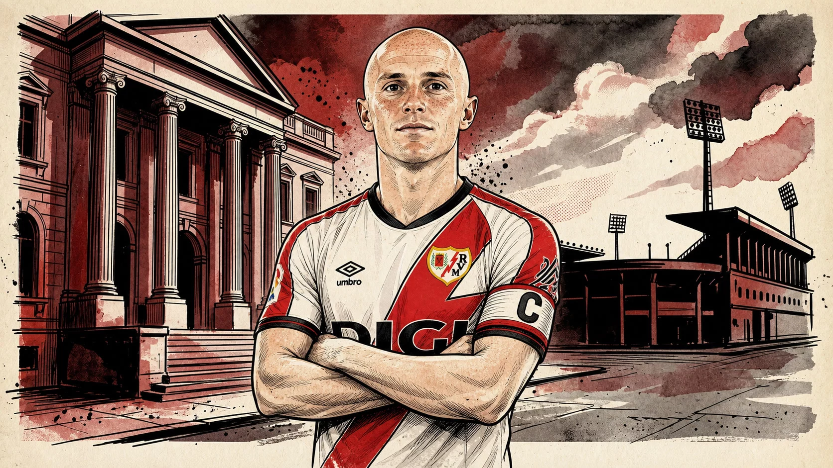 Ilustración editorial de Isi Palazón ante un contexto judicial y deportivo